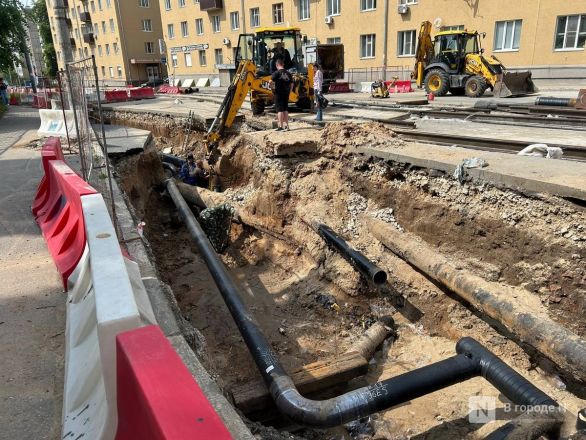 Пробки и раскопки. Проверяем, как ремонтируют трамвайные пути в Нижнем Новгороде - фото 35
