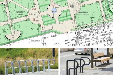 Велопарковка и скамейки-половинки: каким станет сквер у гимназии № 53