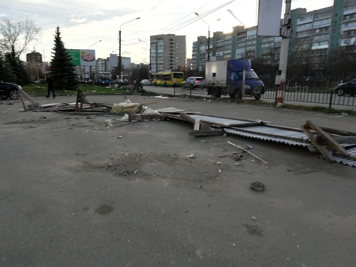 В Нижегородской области из-за ветра выключается электричество и рушатся  деревья