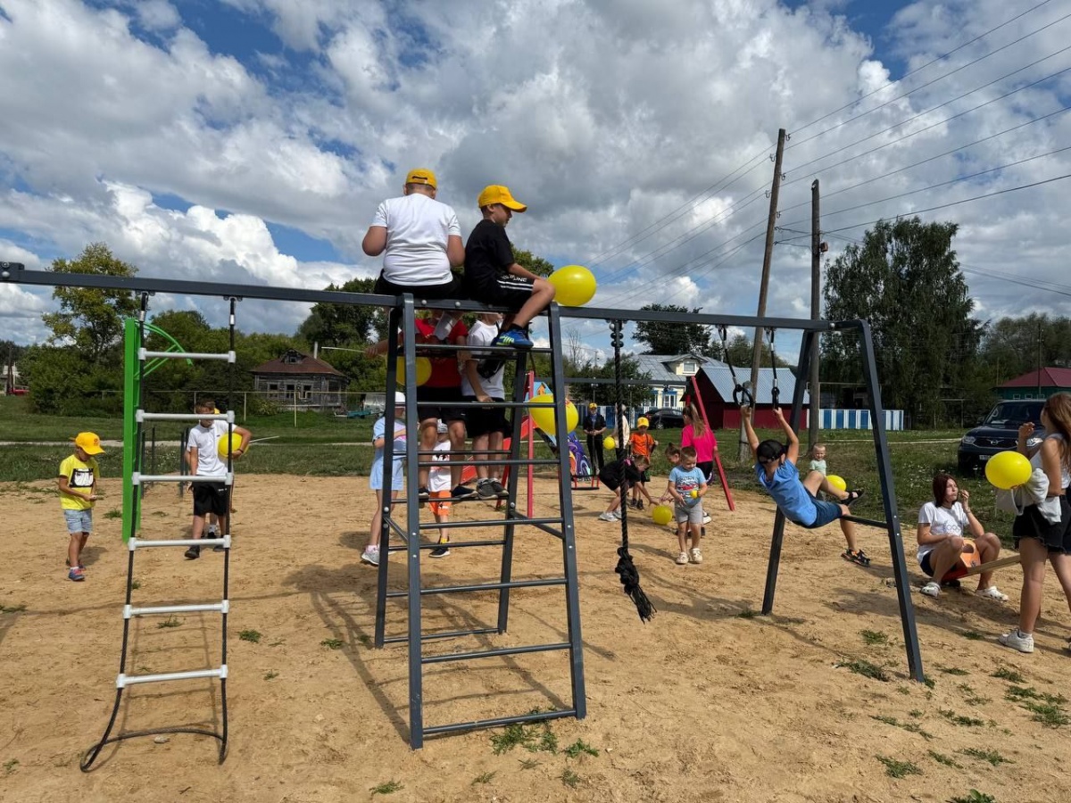 Депутат Гриневич открыла обещанную детскую спортплощадку в Гагинском округе - фото 1