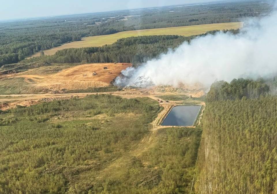 Пожар на полигоне под Городцом ликвидируют до середины октября - фото 1