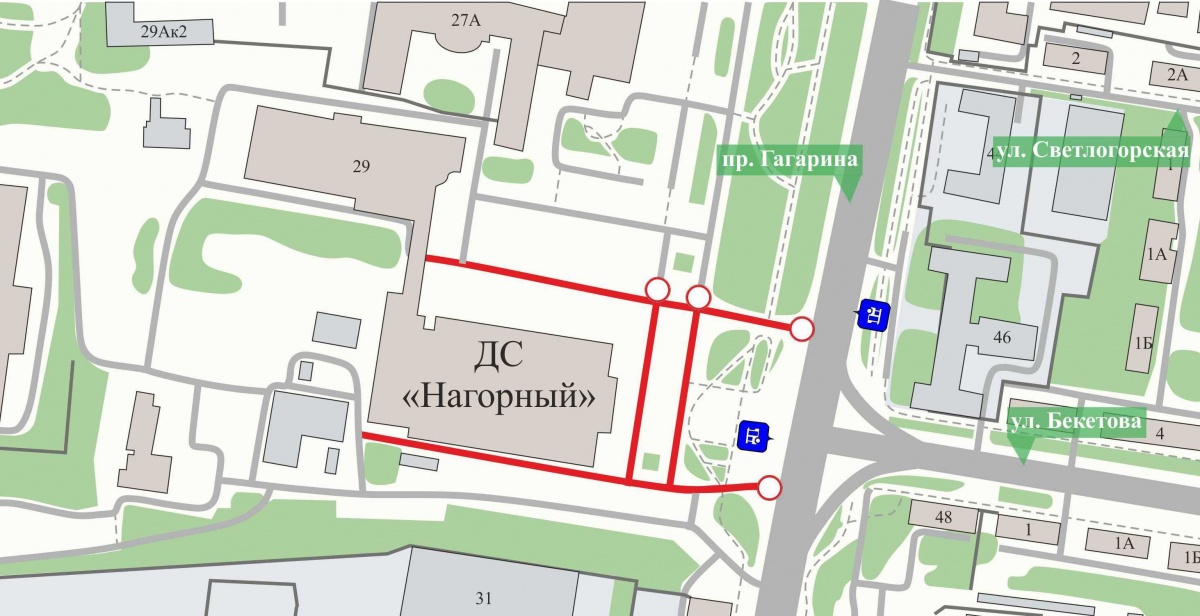 Проезд у Дворца спорта на проспекте Гагарина будет приостановлен 2 и 4 марта - фото 1