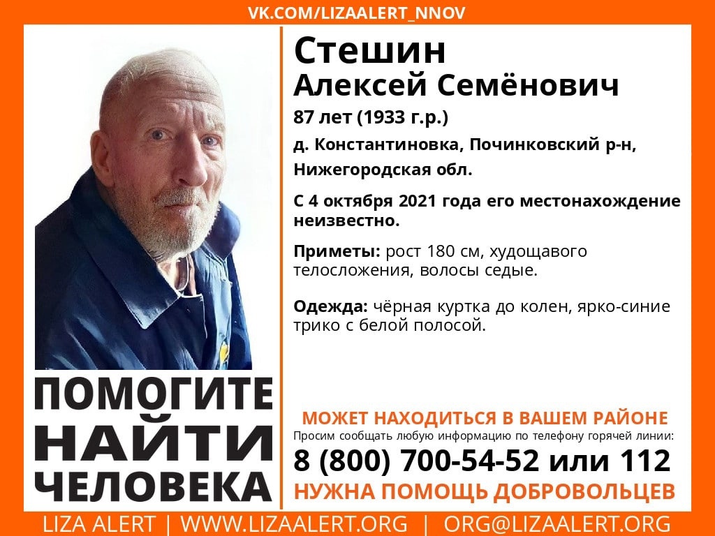 87-летнего мужчину уже неделю разыскивают в Починковском районе - фото 1