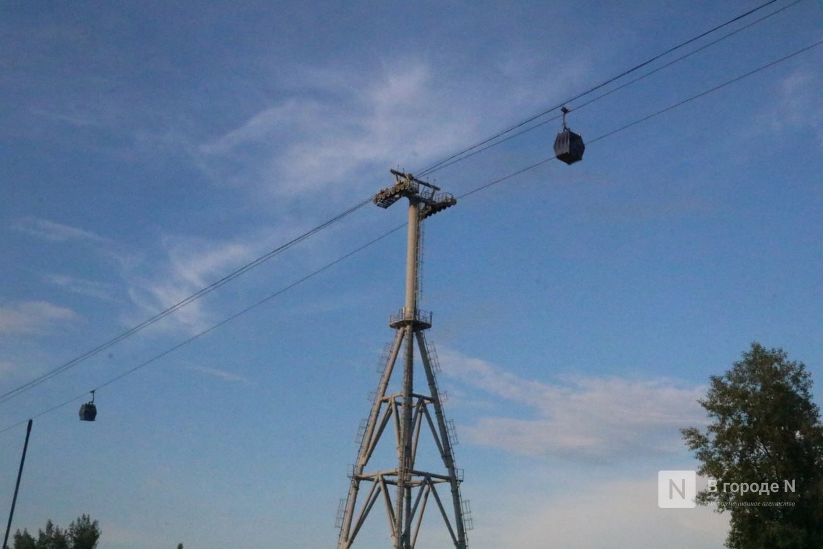 Канатная дорога снова не работает в Нижнем Новгороде