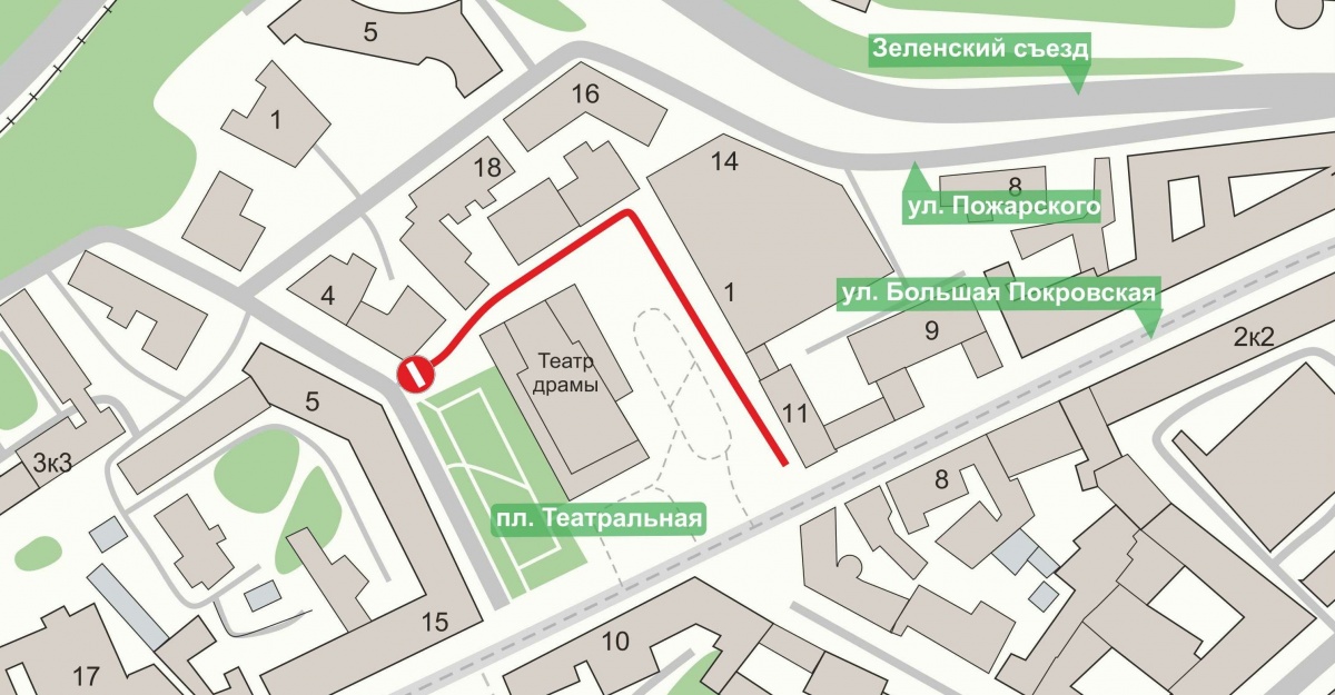 Часть Театральной площади в Нижнем Новгороде закроют для транспорта 7 июля - фото 1