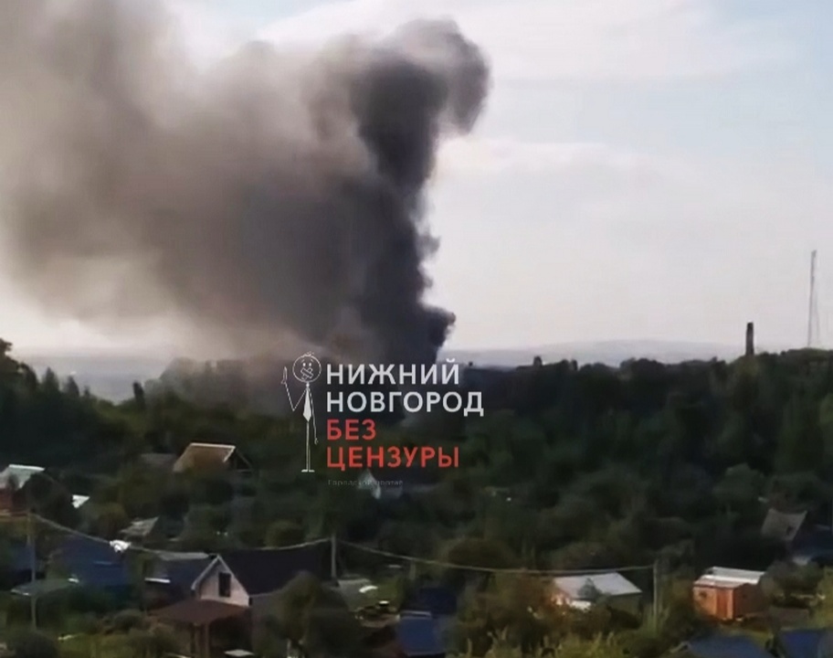 Сильный пожар случился в гараже в Кстовском районе - фото 1